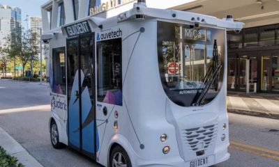 The exterior of the MiCa autonomous shuttle. (Credit: Boca Raton CRA)