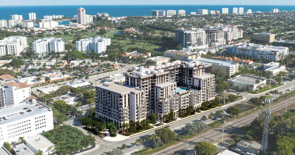 A rendering of of Modera Boca, a 12-story apartment complex at 400 S. Dixie Highway. (Planning Document via Boca Daily News)