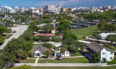 Three historic buildings on Crawford Boulevard in Boca Raton due for relocation, June 2025. (Photo: Boca Daily News)
