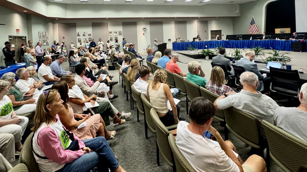 Residents pack the Boca Raton council chambers, July 15, 2025. (Photo: Boca Daily News)