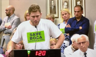 Jon Pearlman, founder of the 'Save Boca' campaign, speaks at the July 15, 2025 city council meeting. (Photo: Boca Daily News)