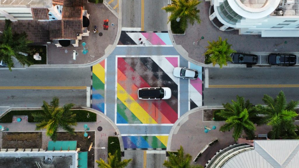 Delray Beach's 'Pride Intersection' in the Pineapple Grove neighborhood. (Photo: Boca Daily News)