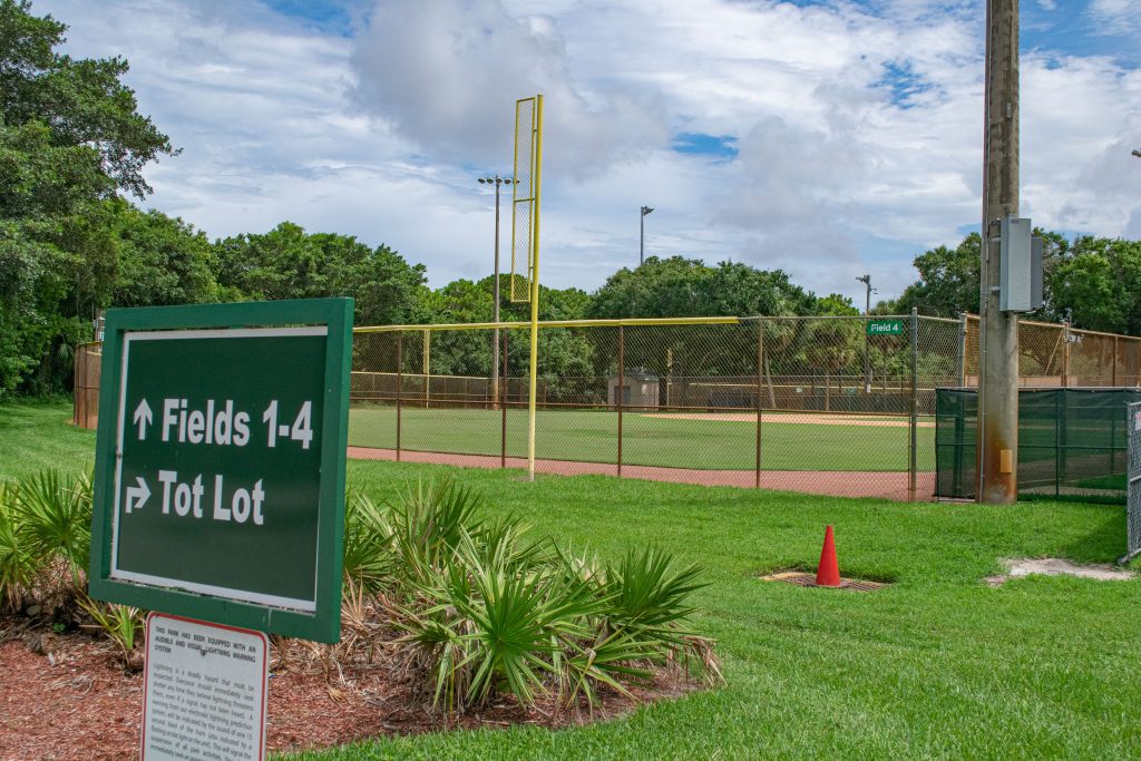 Baseball and softball fields at Sugar Sand Park, July 2025. (Photo: Boca Daily News)