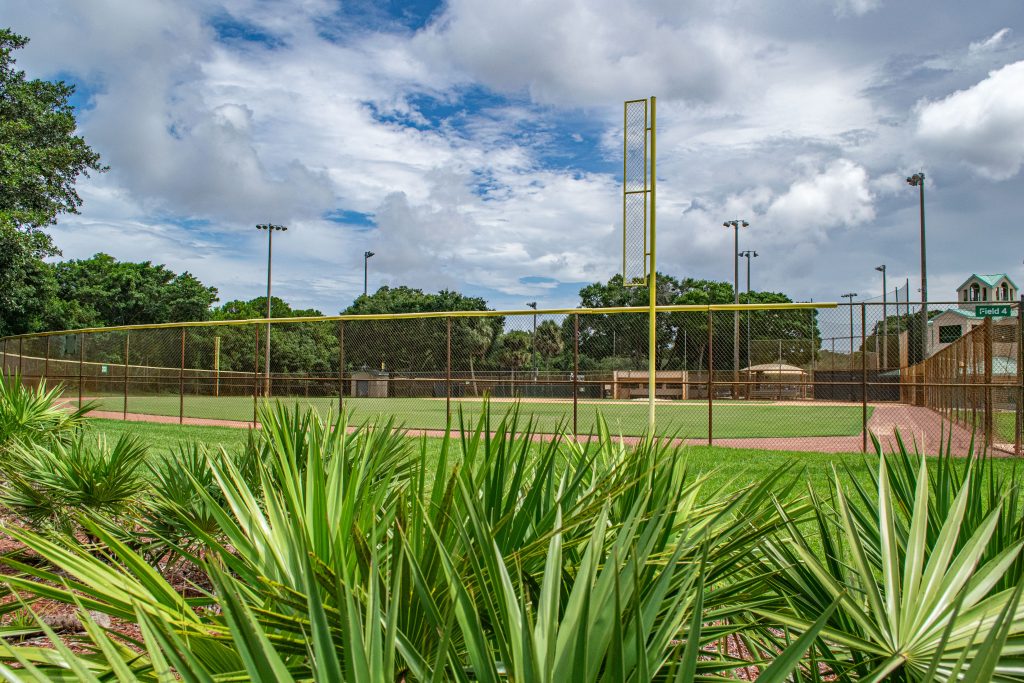 Baseball and softball fields at Sugar Sand Park, July 2025. (Photo: Boca Daily News)