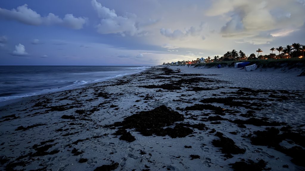Waves and beach erosion in Boca Raton and Delray Beach, Fla. Aug, 19, 2025, as Hurricane Erin hovers offshore. (Photo: Boca Daily News)